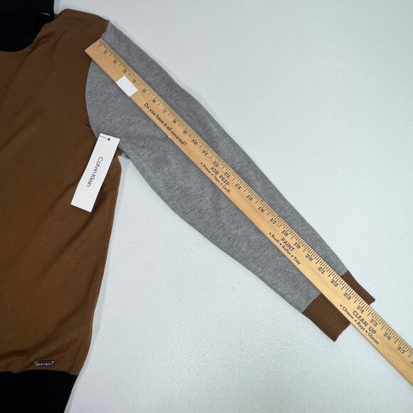 Calvin Klein Turtleneck Sweater Women's XL Colorblock - Picture 10 of 15